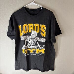 Lord’s Gym Men's Black Graphic T-Shirt Sz L